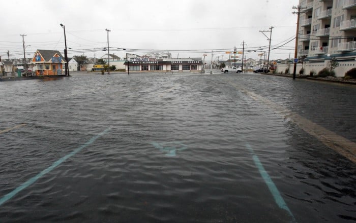 Flood water at Susquehanna and Rio Grande Avenues in Wildwood